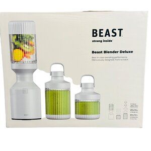 Beast Blender Deluxe B10 with 3 Vessels Storage Lids, 2 Drink Lids, 2 Carry Caps